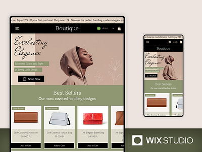 Fashion Store - Wix Studio Website Template bag webshop beautiful website casual wear template designer bags website fashion fashion catalog fashion webshop online fashion shop retail webshop seasonal fashion site streetwear template webshop template wix studio wix studio fashion webshop wix studio website wix studio website template wix webshop woman website women fashion template