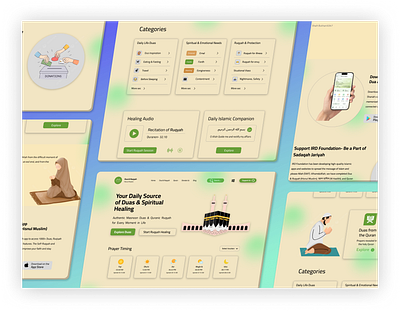 Dua & Ruqyah Web branding design interface ui ux