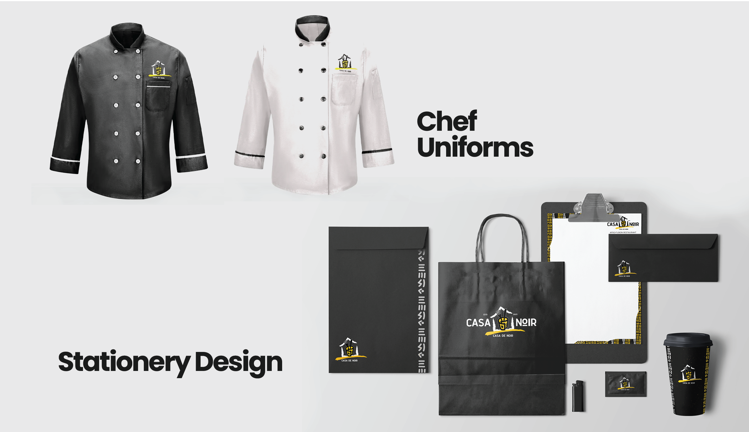 CASA DE NOIR - Brand Design afro fusion brand design brand kit branding design graphic design illustration logo logo design restaurant branding