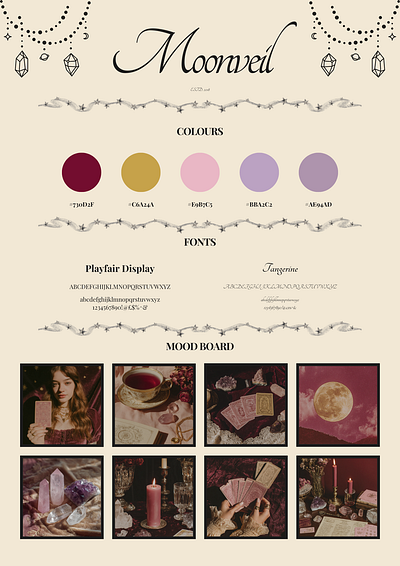 moonveil brand guide branding design graphic design logo typography