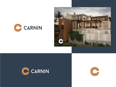 Carnin - Real Estate Agency Logo brand identity branding c home logo c house logo c logo carnin gold black home logo logo logodesign real estate real estate agency logo