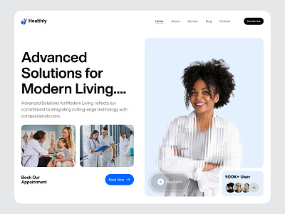 🩺 Healthly - Hero Section doctor healthcare healthcare website hero home popular startup ui ux web website