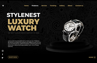 Landing Page For Watch Website graphic design ui