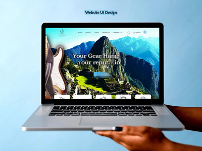 Handmade Gear Brand Website UI | Leather Accessories 3d animation artisanaldesign branding ecommerceui figma gearshop graphic design guitarstrap handmadegoods leatherproducts logo motion graphics musicaccessories productpage ui uiuxdesign