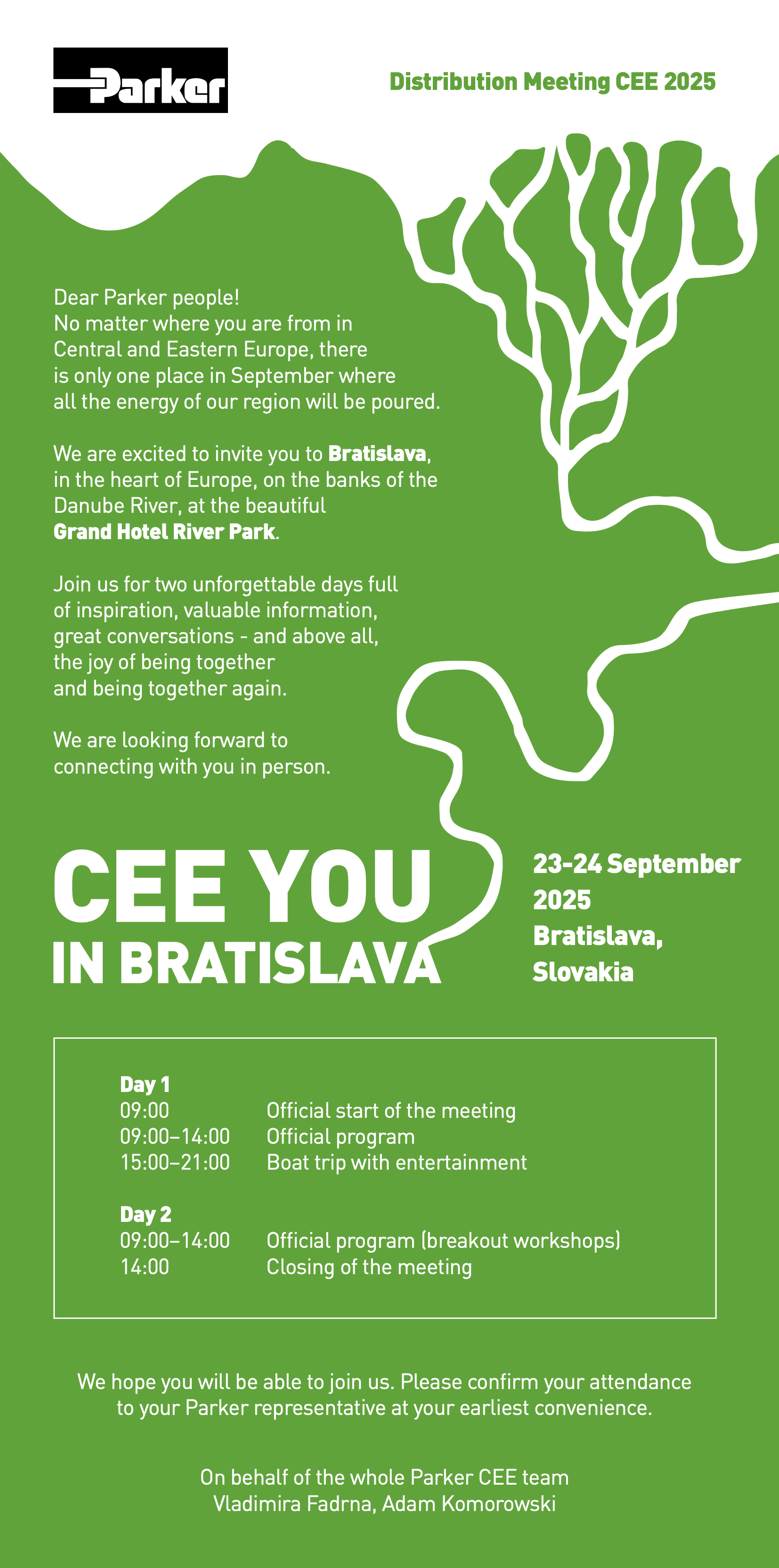 Event Visuals for Parker 2025 brand branding design flyer graphic design invitation print typography vector