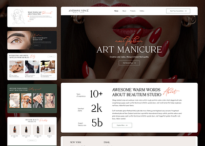 Art Manicure — Luxurious Beauty Studio Website UI/UX Design behanceportfolio