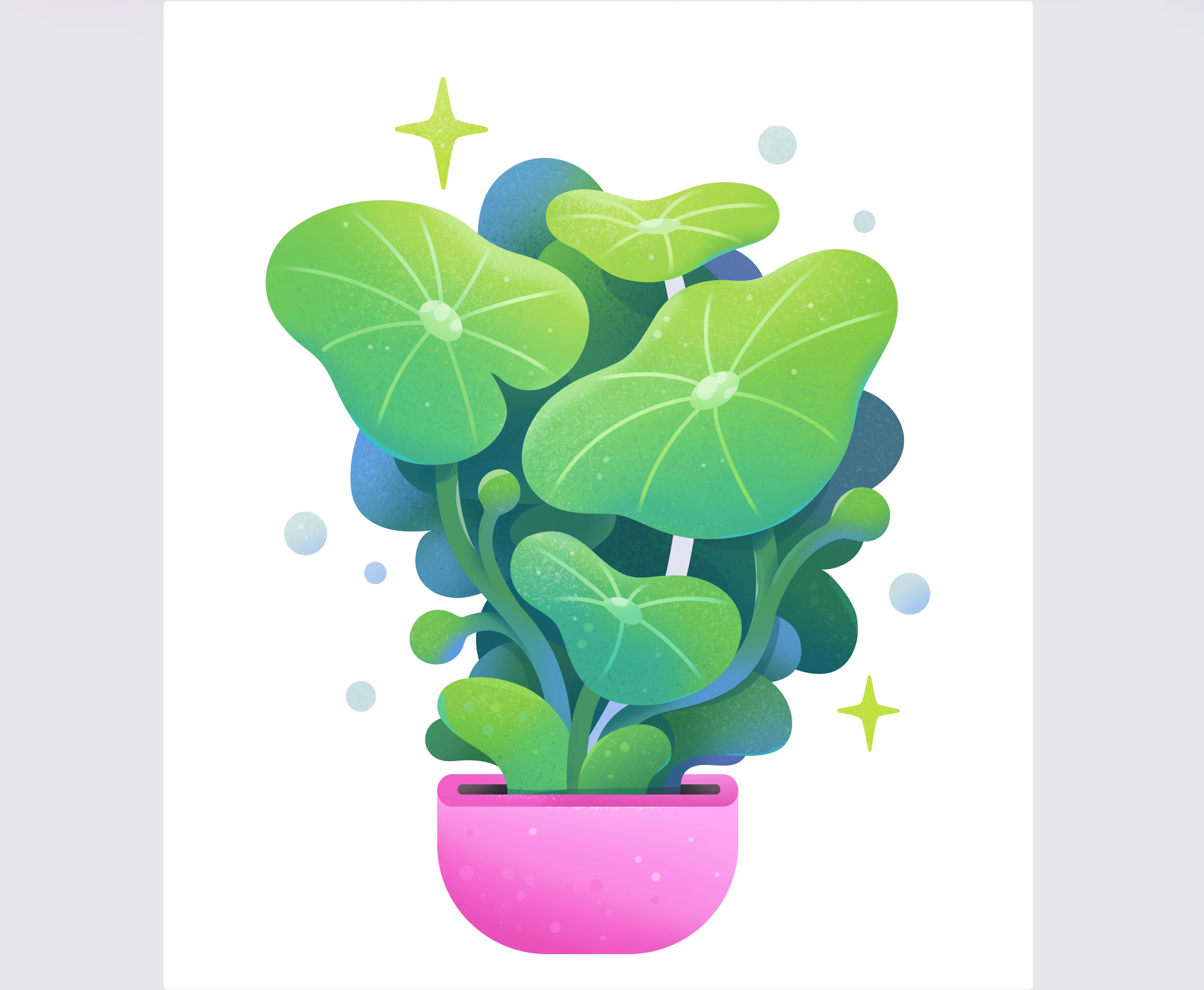 PlantPal abstract cartoon concept design garden green herb illustration plant ui zutto