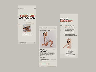 Mobile webdesign | Fitness website adaptive design fitness influencer mobile design modern website ui uiux web development webdesign webflow website