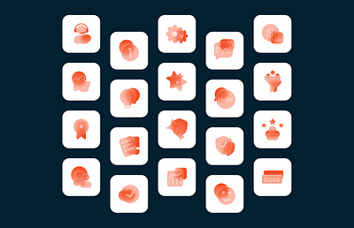 Manage Your Airbnb | Iconography art branding clean design figma glass graphic graphic design icon icon design illustration orange set simple ui vector