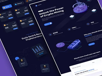 Modern Crypto Website bitcoinui blockchainui cryptodashboard cryptoexchangeui cryptolandingpage cryptoui cryptowallet cryptowebsite darkmodeui ethereumdesign figmadesign nftwebsitedesign uidesign uxdesign web3design
