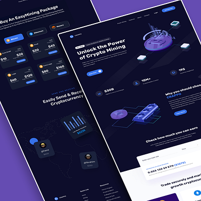 Modern Crypto Website bitcoinui blockchainui cryptodashboard cryptoexchangeui cryptolandingpage cryptoui cryptowallet cryptowebsite darkmodeui ethereumdesign figmadesign nftwebsitedesign uidesign uxdesign web3design