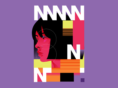 Graphical portrait abstract abstract portrait branding composition design illustration laconic lines minimal portrait portrait illustration poster vector vector portrait woman woman illustration woman portrait
