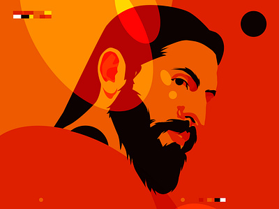 Summer heat abstract blog post branding composition design editorial editorial illustration illustration laconic lines man man portrait man illustration minimal portrait poster summer summer heat ux ilustration web illustration