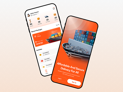 Transportation & Logistics Mobile App app app ui branding design desktop interaction logistics mobile app mobile app design product design rides saas shipping uber ui user interface ux