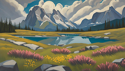Brush bundles branding canadian rockies corwin jons crampon jon creative direction design drawn from the trail hike illustration landscape narrative design painting rawlyk art rawlyk calgary rawlyk create rawlyk design rawlyk guide rawlyk illustration tell stories thewayfindercompany