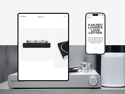 VICTROLA — Online Store of Turntables branding clean creative design grid minimalism mobile type typography ui ux web web design
