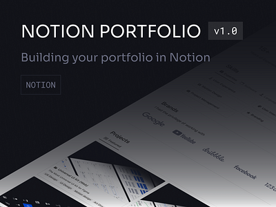 Notion Portfolio v1.0 123done clean design minimalism notion notion portfolio notion template portfolio ui