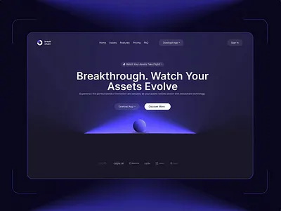 Crypto SaaS Landing Page – Web & Motion Design animation crypto design landing motion design saas ui