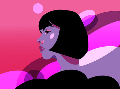 Evening Gaze abstract abstract portrait blog post bob cut branding composition design editorial editorial illustration glam illustration laconic lines minimal portrait portrait illustration poster vector vector illustration woman portrait