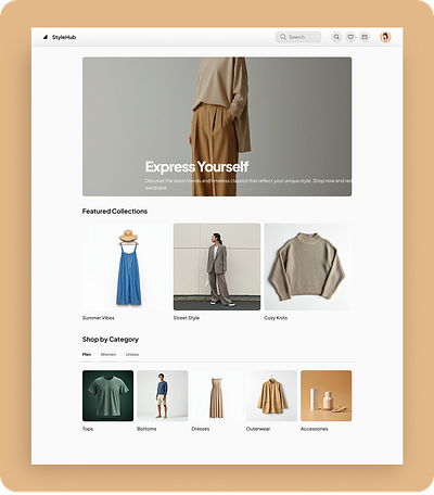 StyleHub– Fashion E-Commerce Web App branding graphic design motion graphics ui
