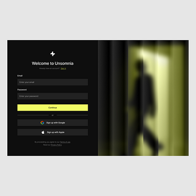 Login Page - Unsomnia analytics landing page login logo register signin ui uiux design ux website