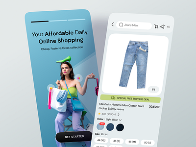 E-commerce App app design app designer app onboarding screen app product preview screen app uiux best 2025 clean mobile app clean uiux e commerce e commerce app hybrid mobile app design ios app design minimal app design mobile app modern app design popular 2025 ui design uiroll