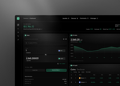 Orbyt - Crypto SaaS UI assest banking bitcoin blockchain chart crypto dark dashboard finance financial fintech management payment saas stats tech trading ui ux wallet