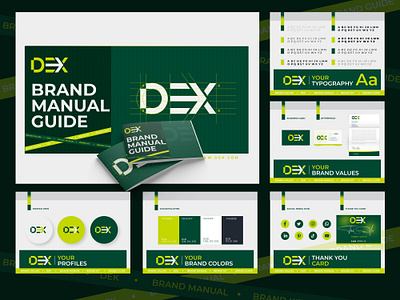 DEX — Modern Tech Brand Identity Guideline brand book design brand identity brand manual guide branding designsystem graphic design logo logo design visualidentity