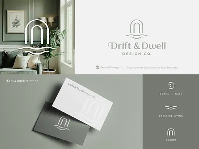 New Home / Interior Design Concept #2 aesthetic arch arches architect architecture brand business card coast d logo drift dwell elegant house lake living logo luxury sage water wave