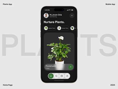 Plant Care App app app design clean gardeningapp greenthumb ios management mobile mobile app mobile ui natureui plant plantcareapp plantparent planttracker temperature ui ui design uiux
