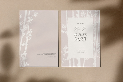 Stylish Wedding Suite - template card design graphic design illustration invitation papeterie save the date tree wedding winter