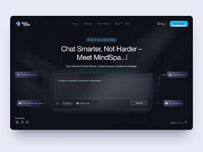 Landing Page for AI-powered Chat Assistants design interface landing page platform product service startup ui uiux ux web website