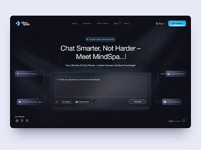 Landing Page for AI-powered Chat Assistants design interface landing page platform product service startup ui uiux ux web website