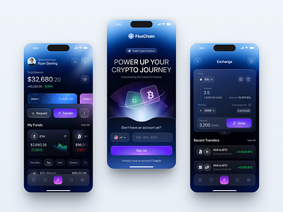 Mobile design for Blockchain app app design application application design design interface ios app ios app design mobile mobile app mobile app design product service startup ui uiux ux