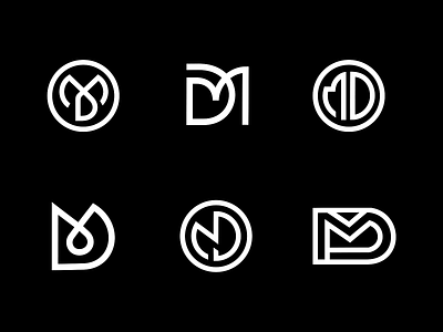 Monograms 🅼🅳 belcdesign branding letters logodesign mark md monogram outlines patrykbelc