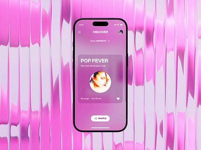Music app concept app generator glass glassmorphism gradient mobile app music musicapp playlist ui ux