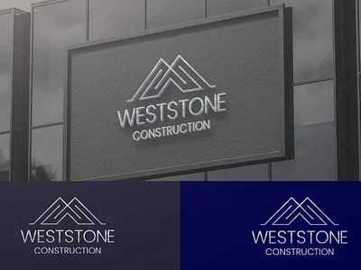 MODERN, INITIAL DESIGN, M AND W LOGO. WESTSTONE CONSTRUCTION. branding design graphic design illustration logo minimal typography ui ux vector
