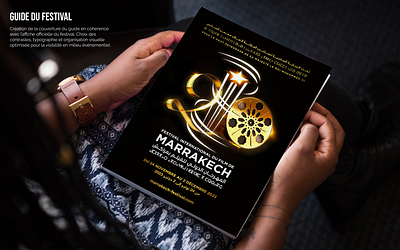 FIFM 2023 – Visual Deployment for a Major International Film branding brochure catalogue design event graphic design print signalétique