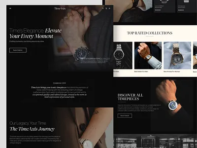 Watch E-Commerce Website UI/UX Design | TimeAxis e commerce website figma saas saas design ui design user experience