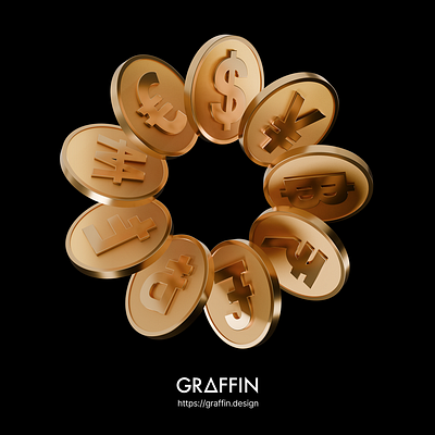 GRAFFIN - 3D International Currency Symbols icon