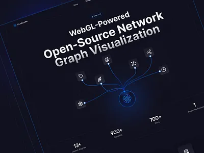 Open-Source Landing Page for Network Graph dataviz design landing page open source