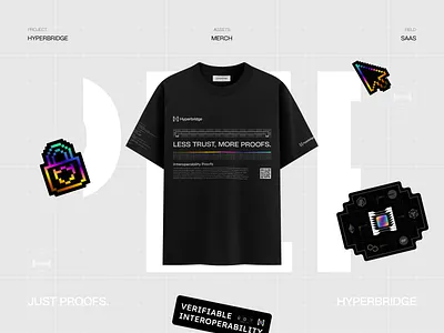 Hyperbridge – Crypto Merch & Branding Design blockchain blockchain branding blockchain logo blockchain ui branding branding template branding website conference branding crypto crypto branding crypto dashboard crypto logo crypto merch crypto wallet logo merch modern brand identity personal branding simple branding tshirt