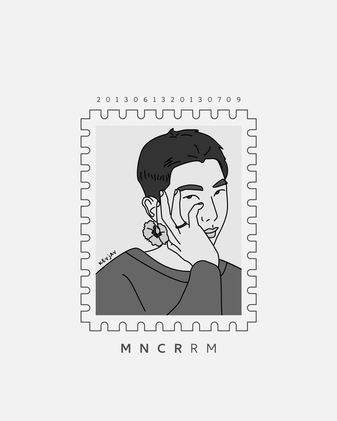 RM Illustration | Monochrome Edition bts fanart doodle illustration fanart illustration kim namjoon monochrome rm rm bts seal stamp
