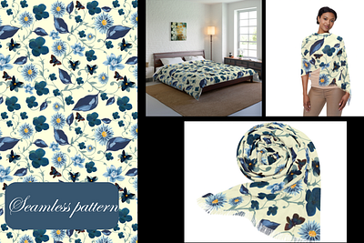 Seamless floral pattern apparel bedsheet botanical cute digital design dress fabric floral floral pattern flower graphic design illustration pattern print design seamless
