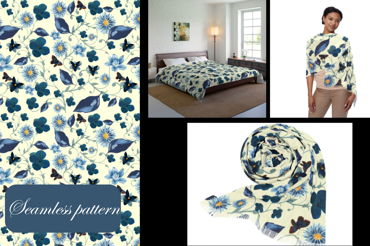 Example of Seamless Flower Pattern