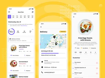 Delivery experience delivery design figma fitness food ios app meal meal plan product design ui
