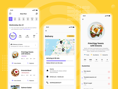 Delivery experience delivery design figma fitness food ios app meal meal plan product design ui