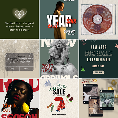 Customizable Social Media Templates- Canva Friendly canva creatives social media templates