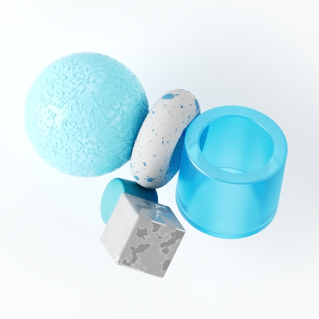 Floating Magnetic Geometry 3d 3d logo 3d render 3d shape animation blue glass cube floating glass gravity magnet magnetic shapes sphere zero g