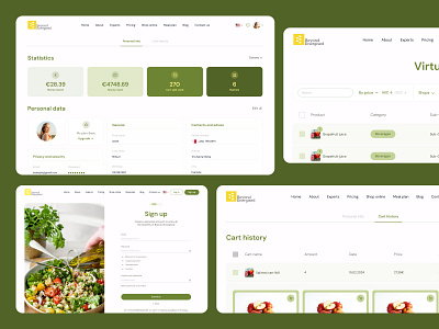 Smart Nutrition Platform — Beyond Energised clean ui food waste reduction green palette grocery planning health tech healthy lifestyle meal planner minimal design modern ui nutrition app personalized ux product design responsive design smart consumption sustainable living uiux design user centered design web design wellness platform